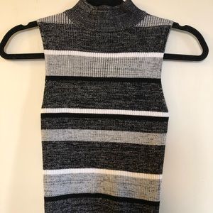 Black and Gray Sweater Tank